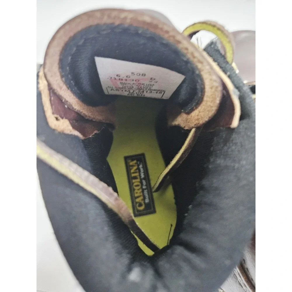CAROLINA‎ MEN'S EXTERNAL METGUARD WORK BOOTS 508  Broad Toe Size 6.0 D